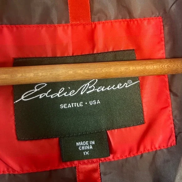 Eddie Bauer Womens Red Puffer Vest EB‎ 550 Fill Power Goose Down Quilted - Picture 3 of 9